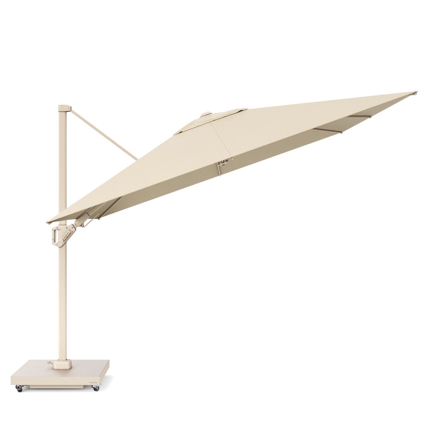 Platinum CHALLENGER T2 Ampelschirm | 2600-3500 x 2600-3500 mm, 360° drehbar, seitlich schwenkbar