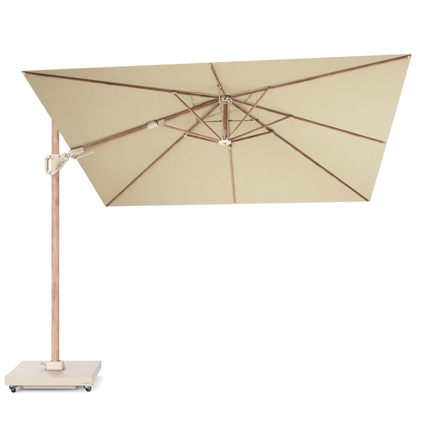 Platinum CHALLENGER T2 Ampelschirm | 2600-3500 x 2600-3500 mm, 360° drehbar, seitlich schwenkbar