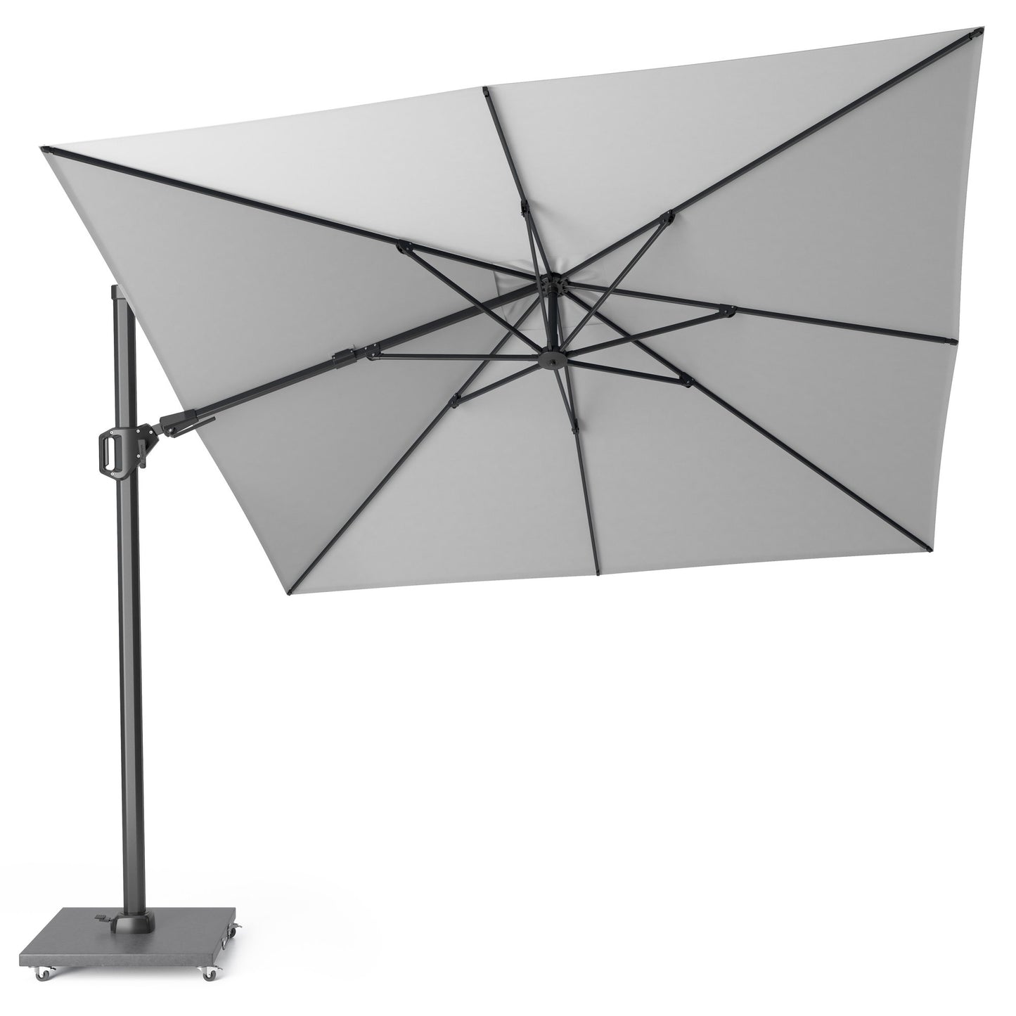 Platinum CHALLENGER T2 Ampelschirm | 2600-3500 x 2600-3500 mm, 360° drehbar, seitlich schwenkbar