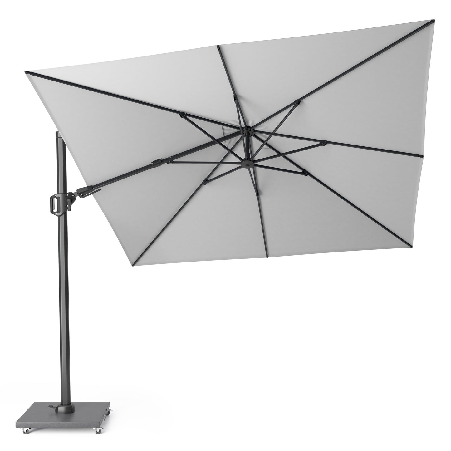 Platinum CHALLENGER T2 Ampelschirm | 2600-3500 x 2600-3500 mm, 360° drehbar, seitlich schwenkbar