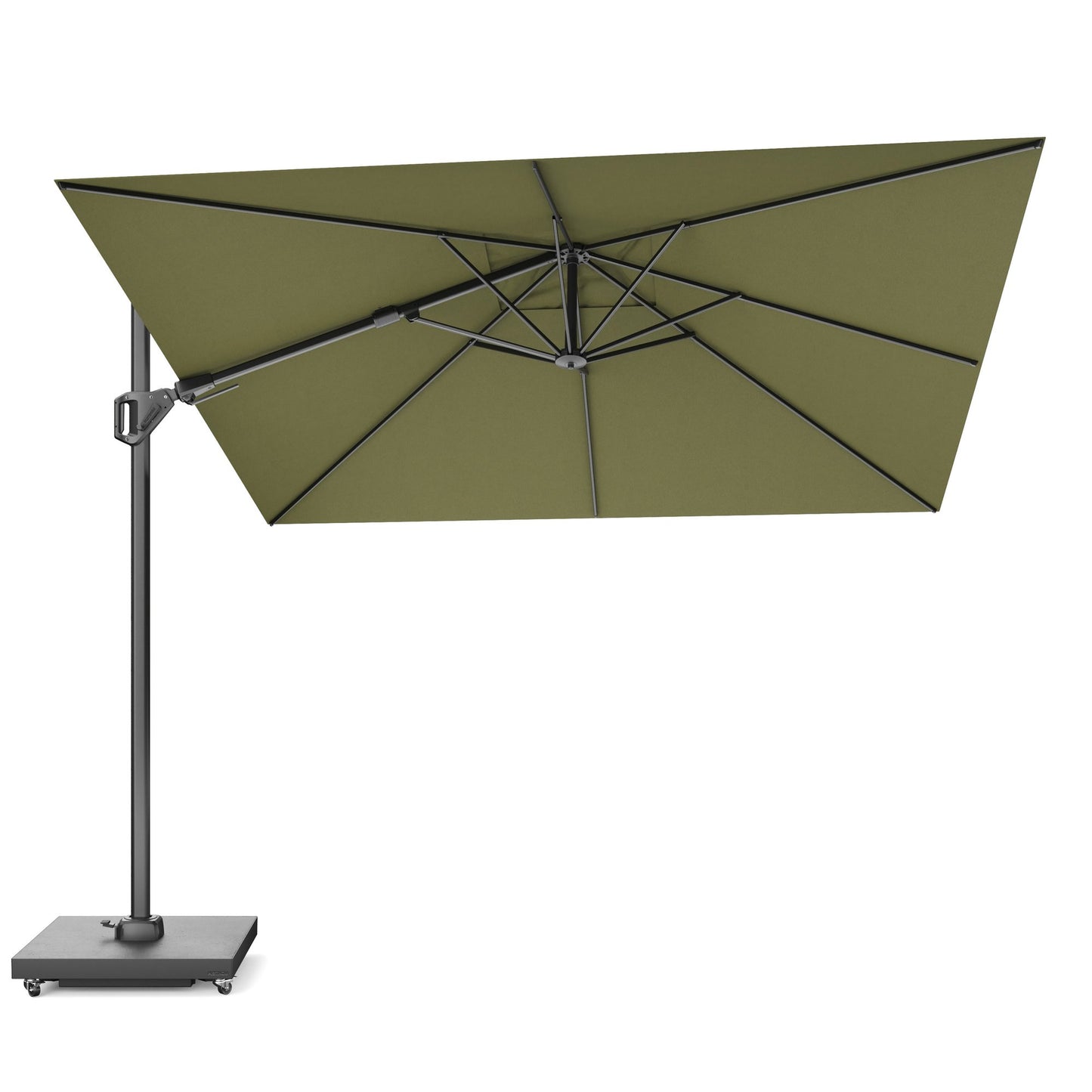 Platinum CHALLENGER T2 Ampelschirm | 2600-3500 x 2600-3500 mm, 360° drehbar, seitlich schwenkbar