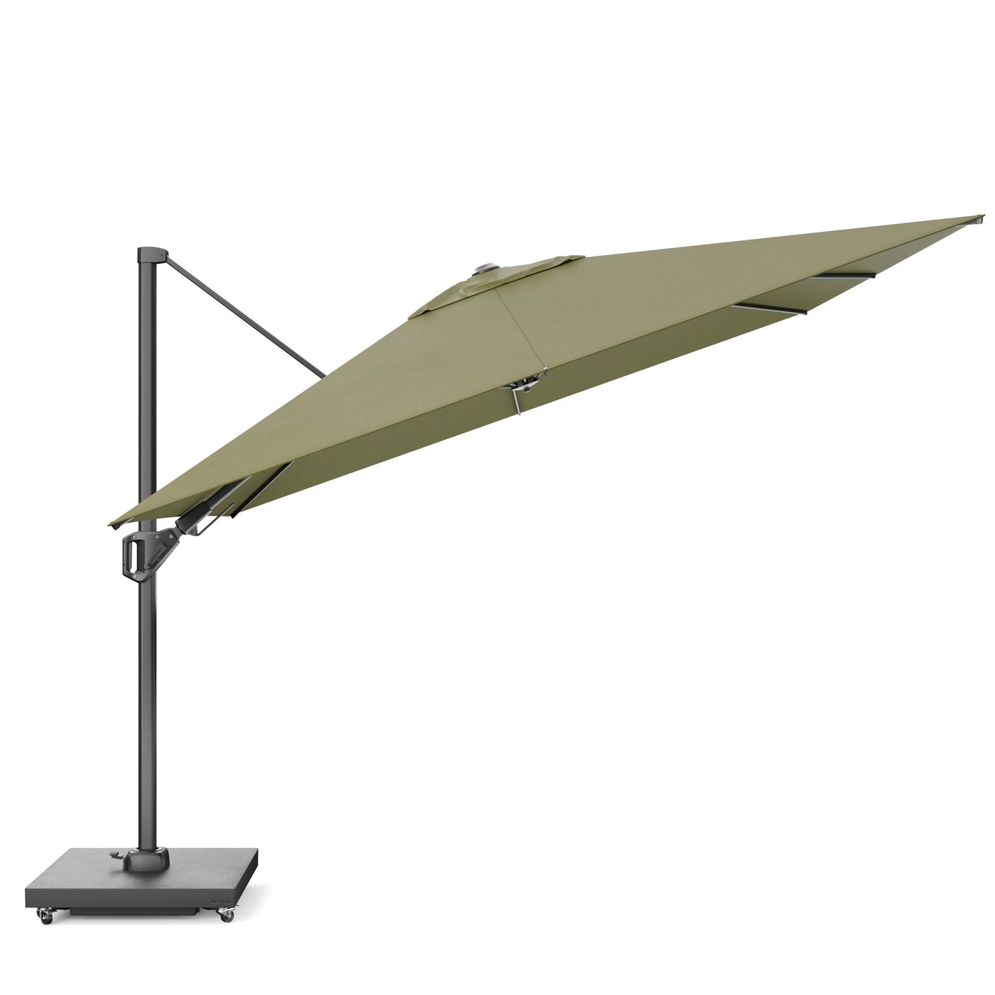 Platinum CHALLENGER T2 Ampelschirm | 2600-3500 x 2600-3500 mm, 360° drehbar, seitlich schwenkbar