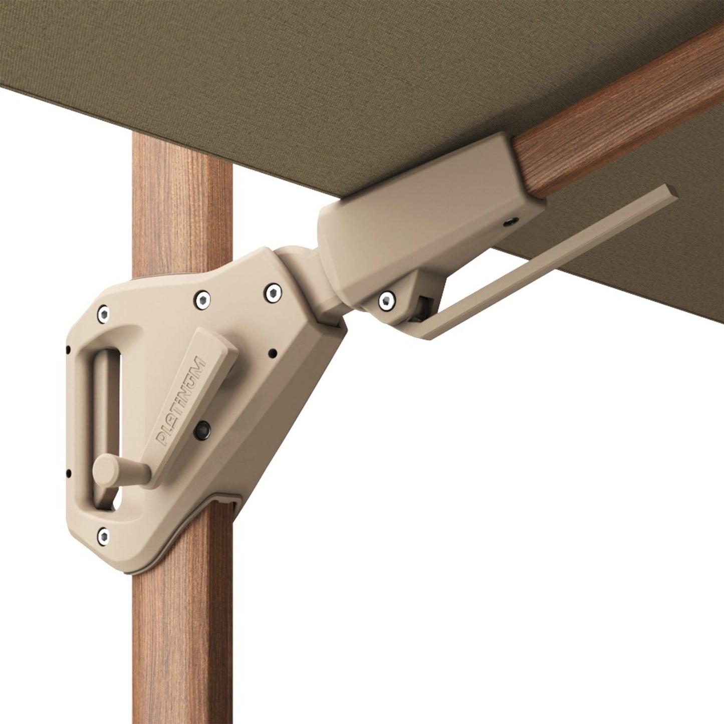 Platinum CHALLENGER T2 Ampelschirm | 2600-3500 x 2600-3500 mm, 360° drehbar, seitlich schwenkbar