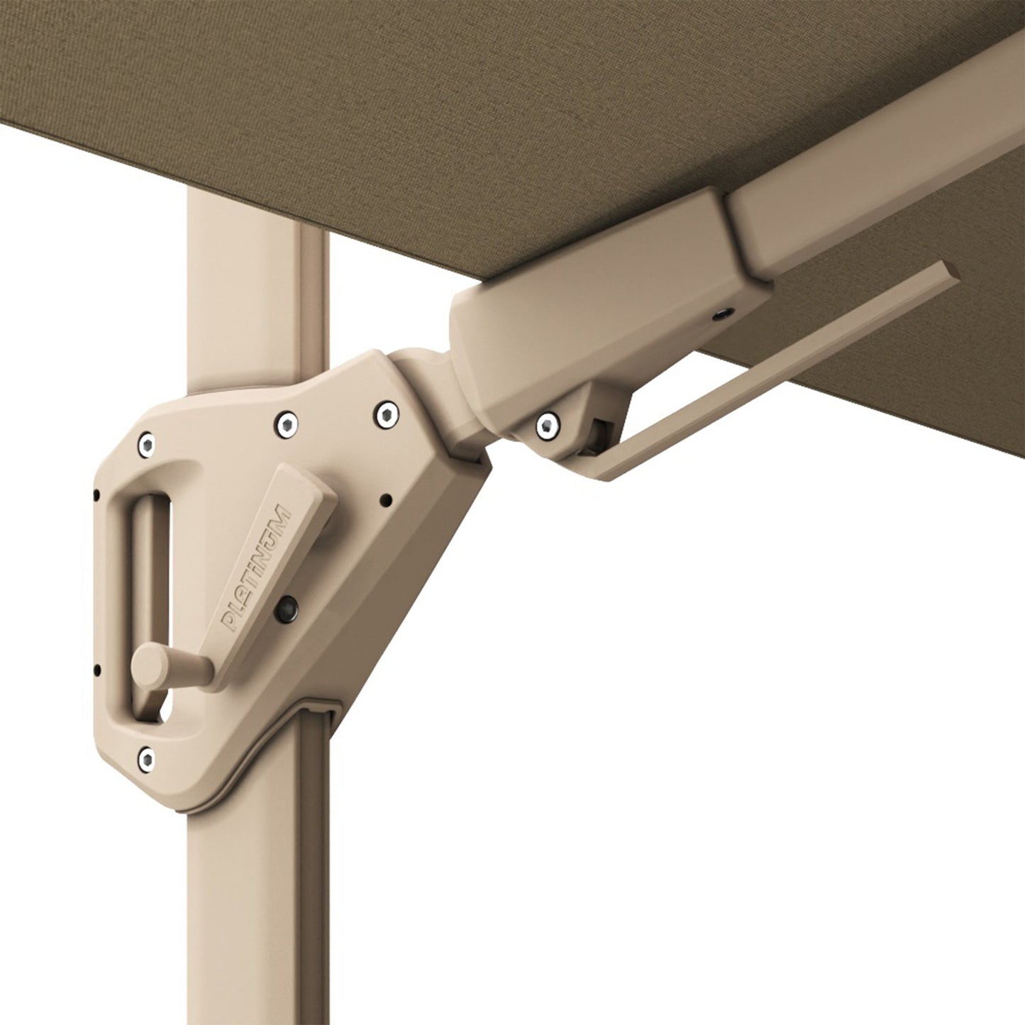 Platinum CHALLENGER T2 Ampelschirm | 2600-3500 x 2600-3500 mm, 360° drehbar, seitlich schwenkbar