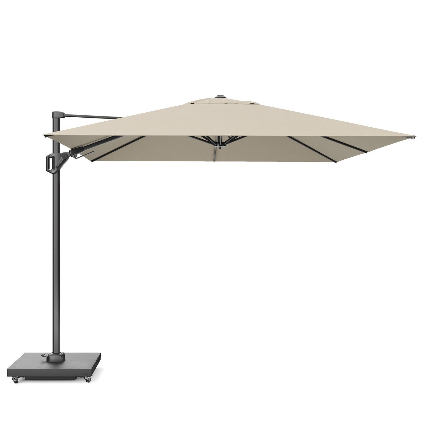 Platinum CHALLENGER T2 Ampelschirm | 2600-3500 x 2600-3500 mm, 360° drehbar, seitlich schwenkbar