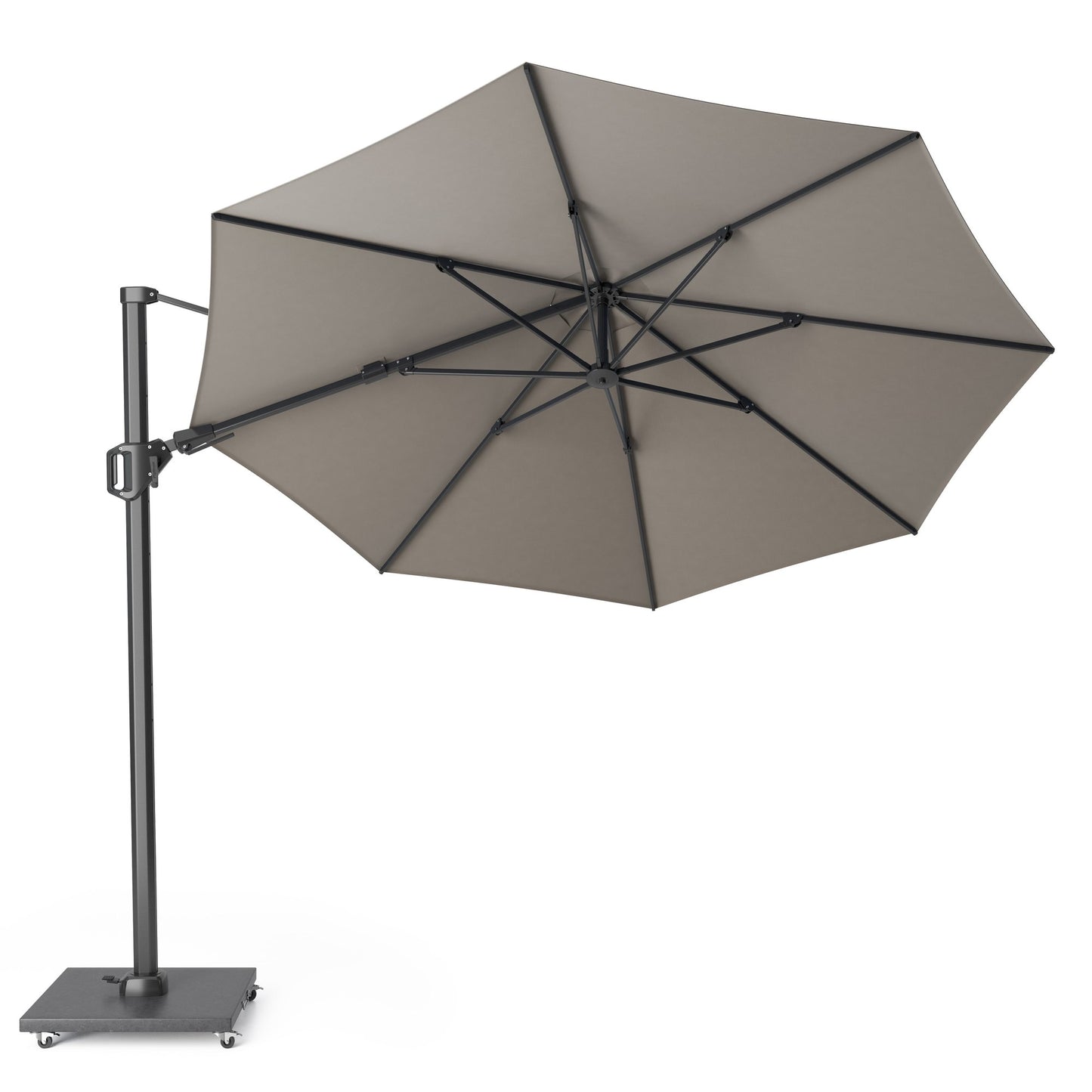 Platinum CHALLENGER T2 Ampelschirm | 2600-3500 x 2600-3500 mm, 360° drehbar, seitlich schwenkbar