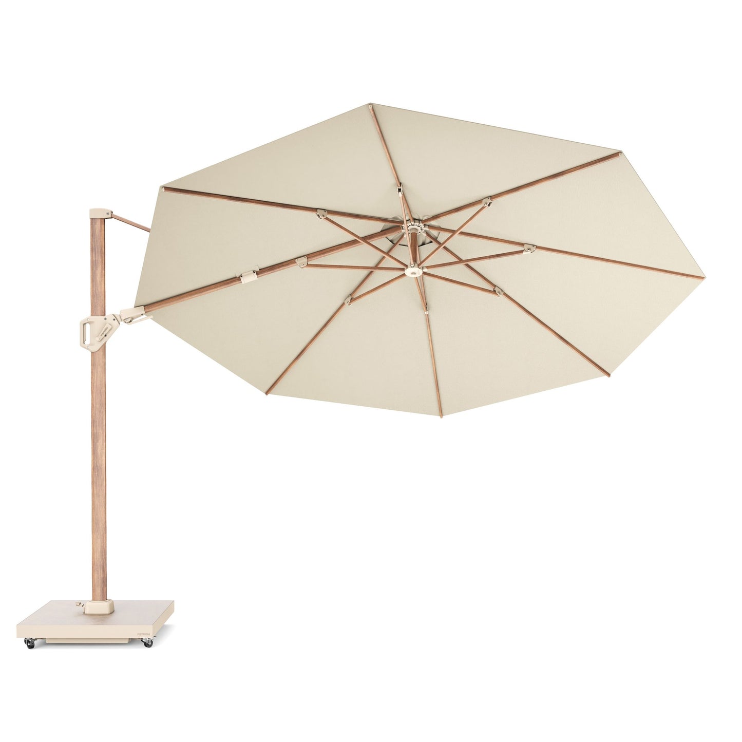 Platinum CHALLENGER T2 Ampelschirm | 2600-3500 x 2600-3500 mm, 360° drehbar, seitlich schwenkbar