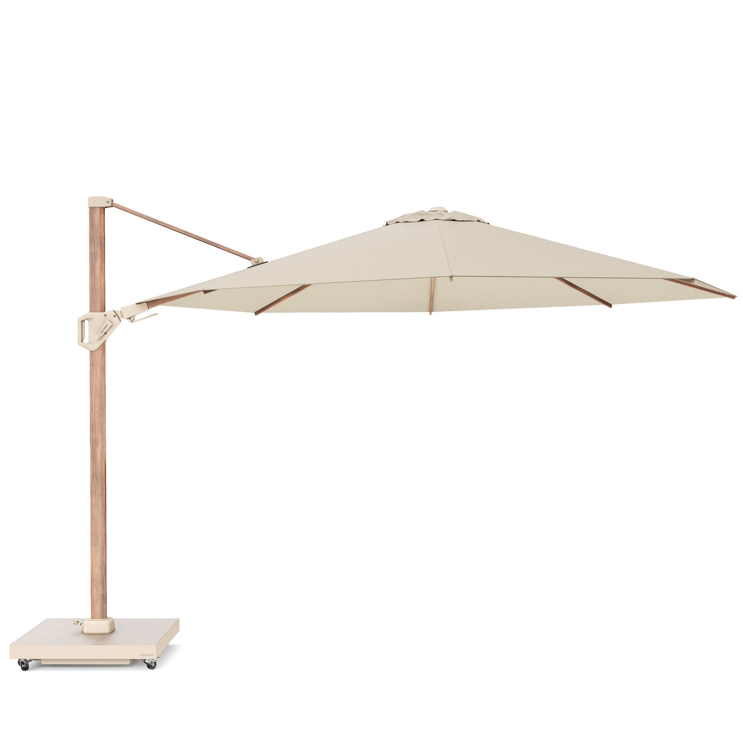 Platinum CHALLENGER T2 Ampelschirm | 2600-3500 x 2600-3500 mm, 360° drehbar, seitlich schwenkbar