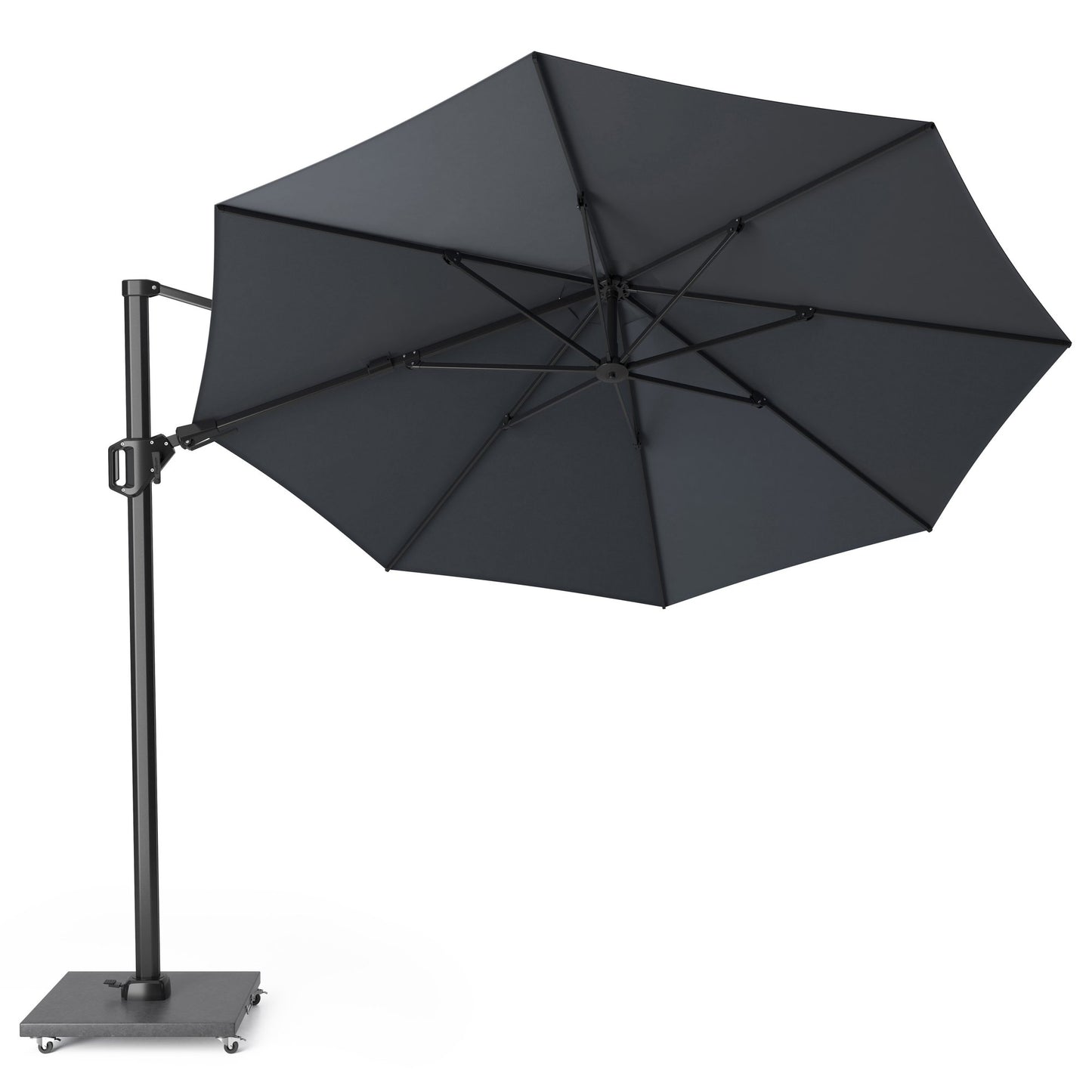 Platinum CHALLENGER T2 Ampelschirm | 2600-3500 x 2600-3500 mm, 360° drehbar, seitlich schwenkbar