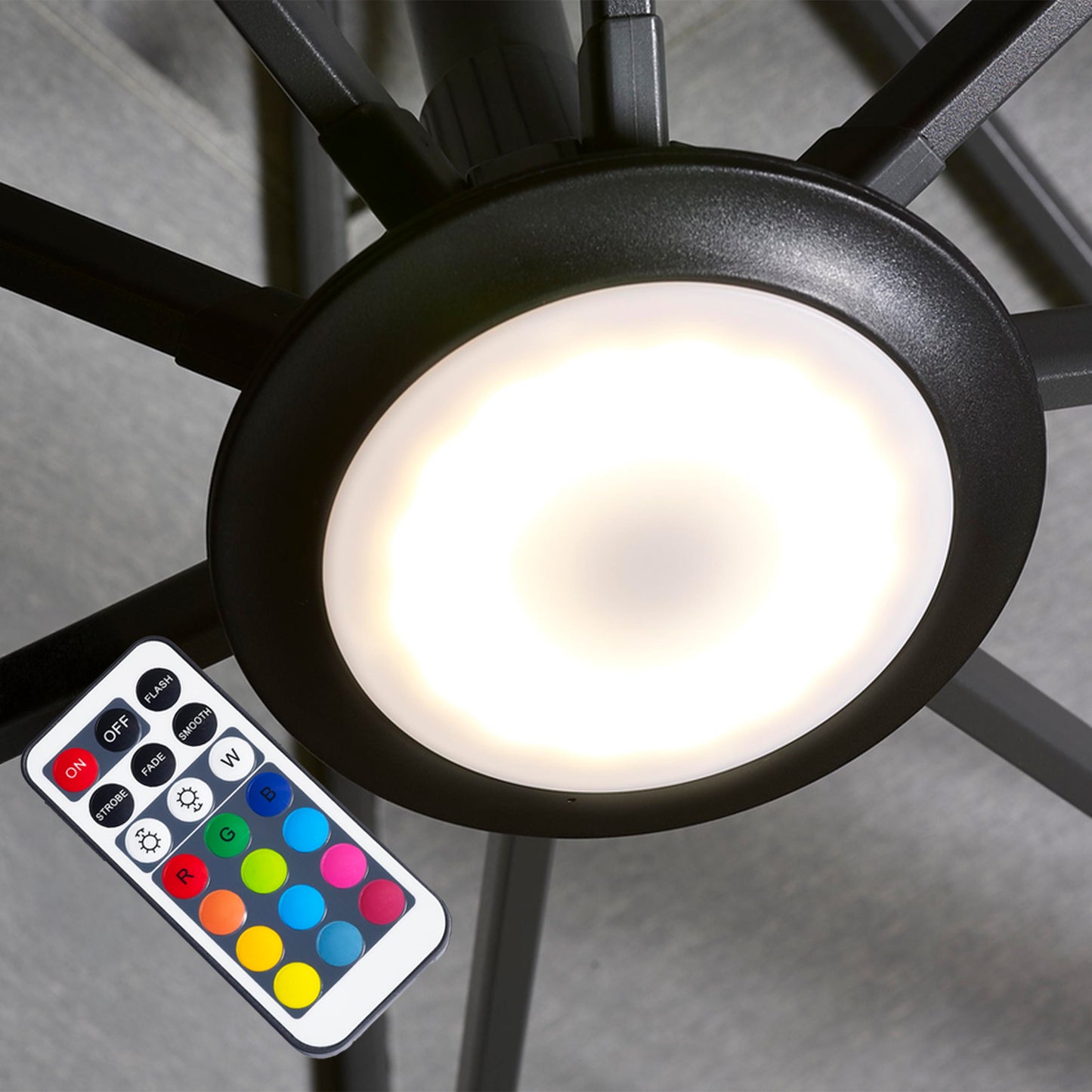 Platinum LED-Lampe | inkl. Fernbedienung und USB-Ladegerät, 10 verschiedene Farben