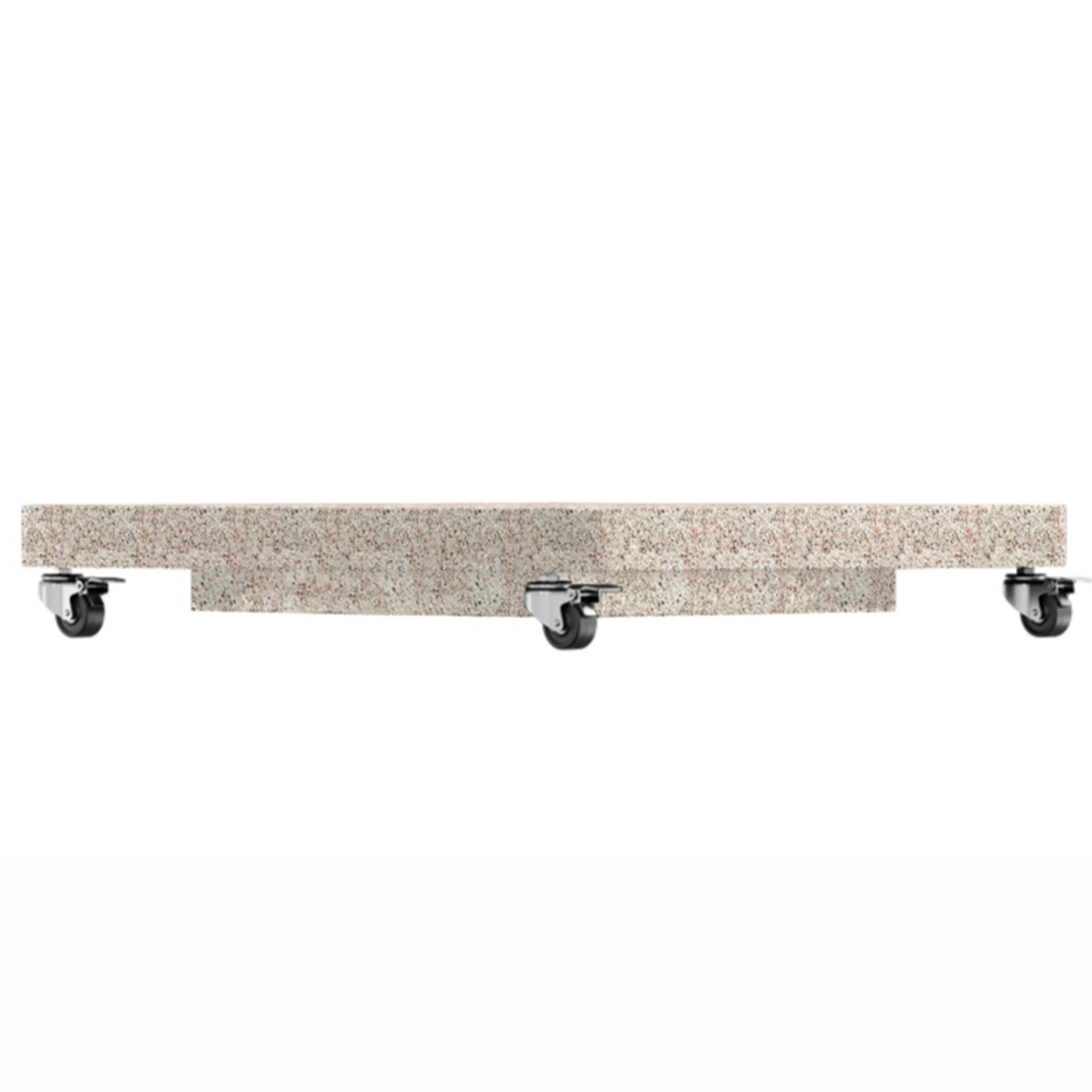 Platinum VENEZIA ROUND EDGE Schirmständer | Mit Rollen, abgerundete Ecken, Beige Granit, 90-150 kg