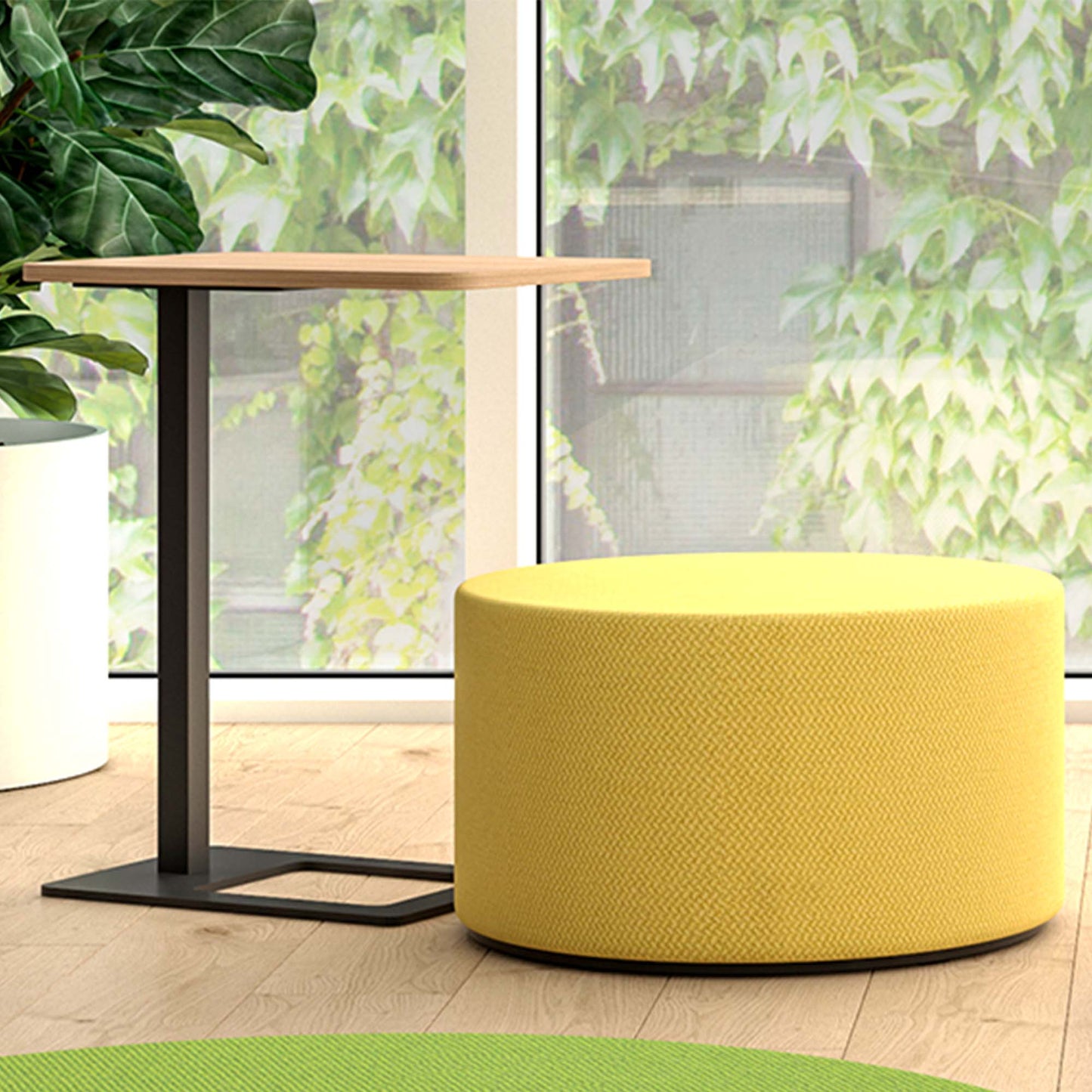 GIRO Pouf / Sitzhocker | Ø 600 mm, Sitzhöhe 350 mm, Wollbezüge VELITO / SYNERGY