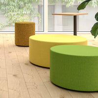 GIRO Pouf / Sitzhocker | Ø 600 mm, Sitzhöhe 350 mm, Wollbezüge VELITO / SYNERGY