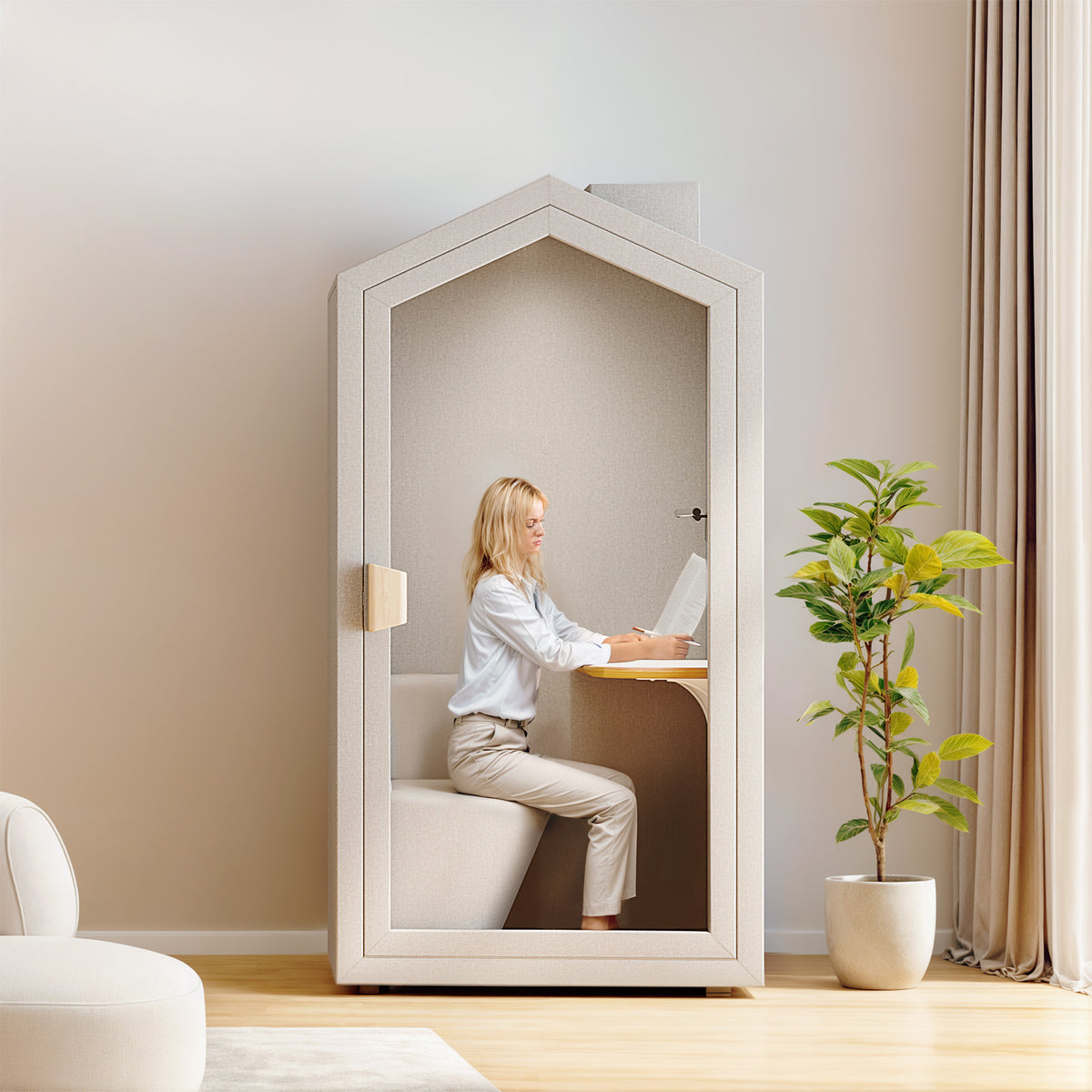 Soundbox QUIET HOUSE | Schallisolierte Telefonbox, für  1 Person