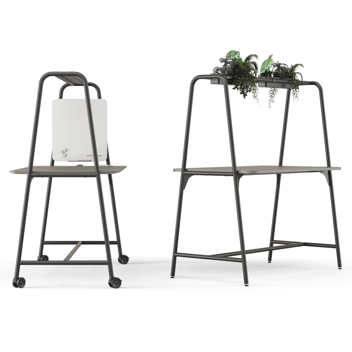 ROUND Multipurpose Tisch | 1600 – 1800 x 740 - 1050 mm, optionales Zubehör