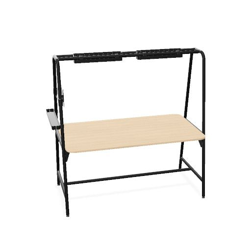 ROUND Multipurpose Tisch | 1600 – 1800 x 740 - 1050 mm, optionales Zubehör