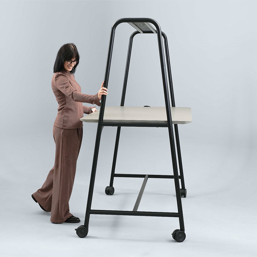 Tabella multiuso rotonda | 1600 - 1800 x 740 - 1050 mm, Fenix ​​Grey