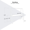 ROUND Multipurpose Tisch | 1600 - 1800 x 740 - 1050 mm, HPL Weiß - 9 Thumbnail Image