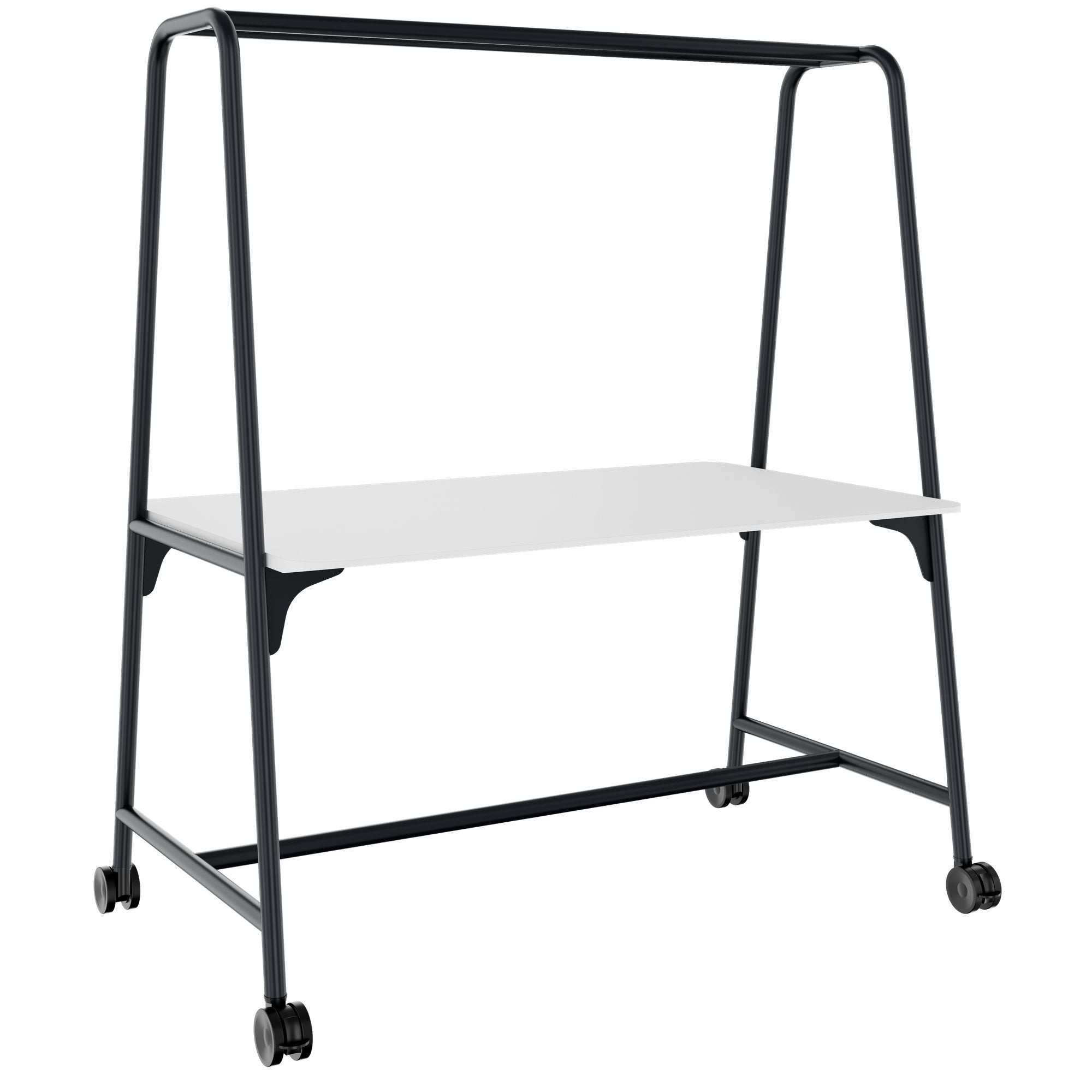 Tabella multiuso rotonda | 1600 - 1800 x 740 - 1050 mm, HPL White
