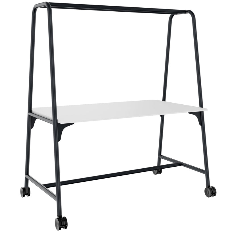 Tabella multiuso rotonda | 1600 - 1800 x 740 - 1050 mm, HPL White