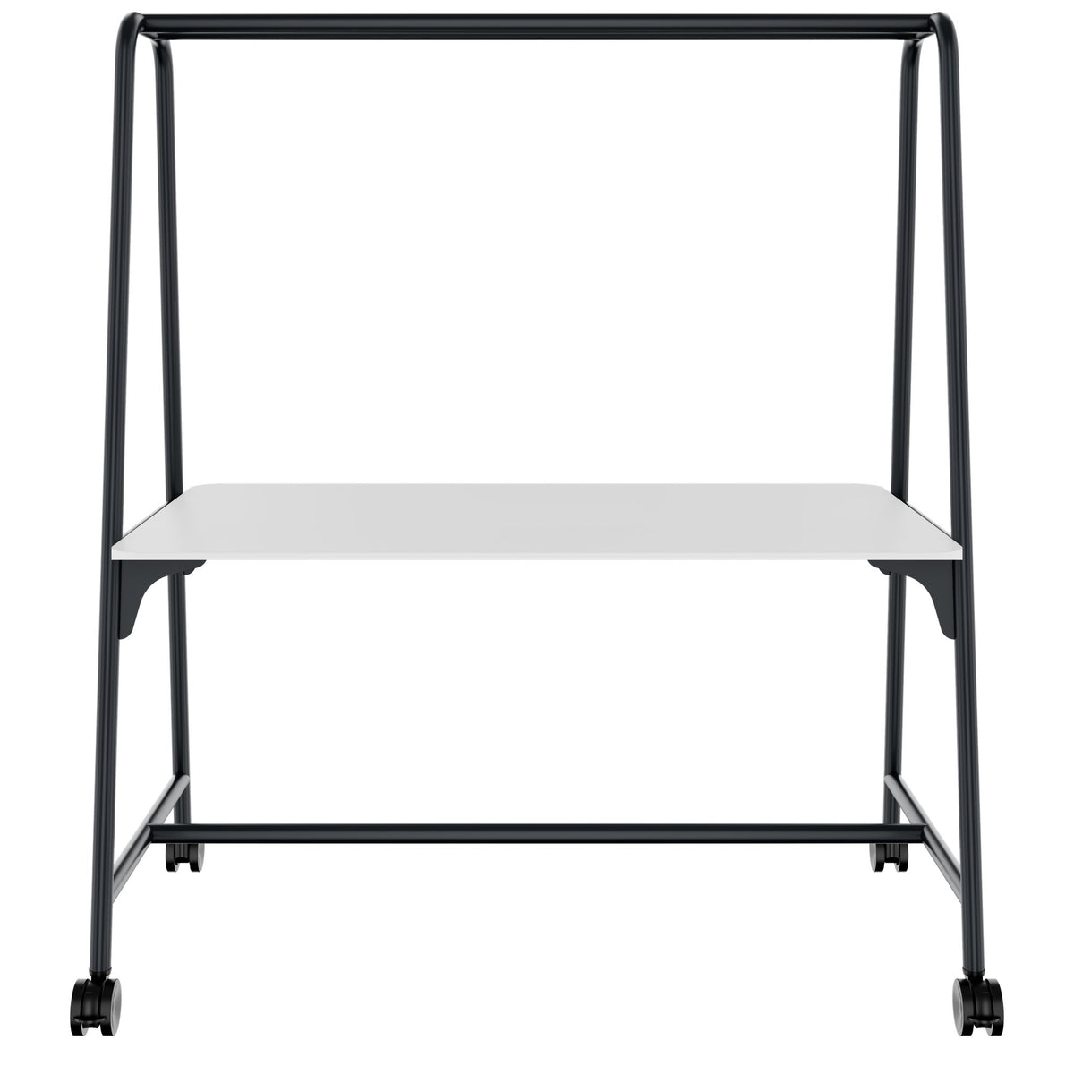 ROUND Multipurpose Tisch | 1600 - 1800 x 740 - 1050 mm, HPL Weiß - 2 Lightbox Main Image
