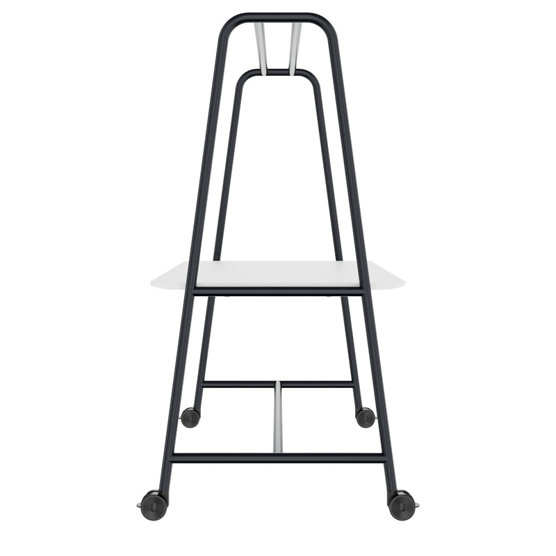 ROUND Multipurpose Tisch | 1600 - 1800 x 740 - 1050 mm, HPL Weiß - 4 Main Image