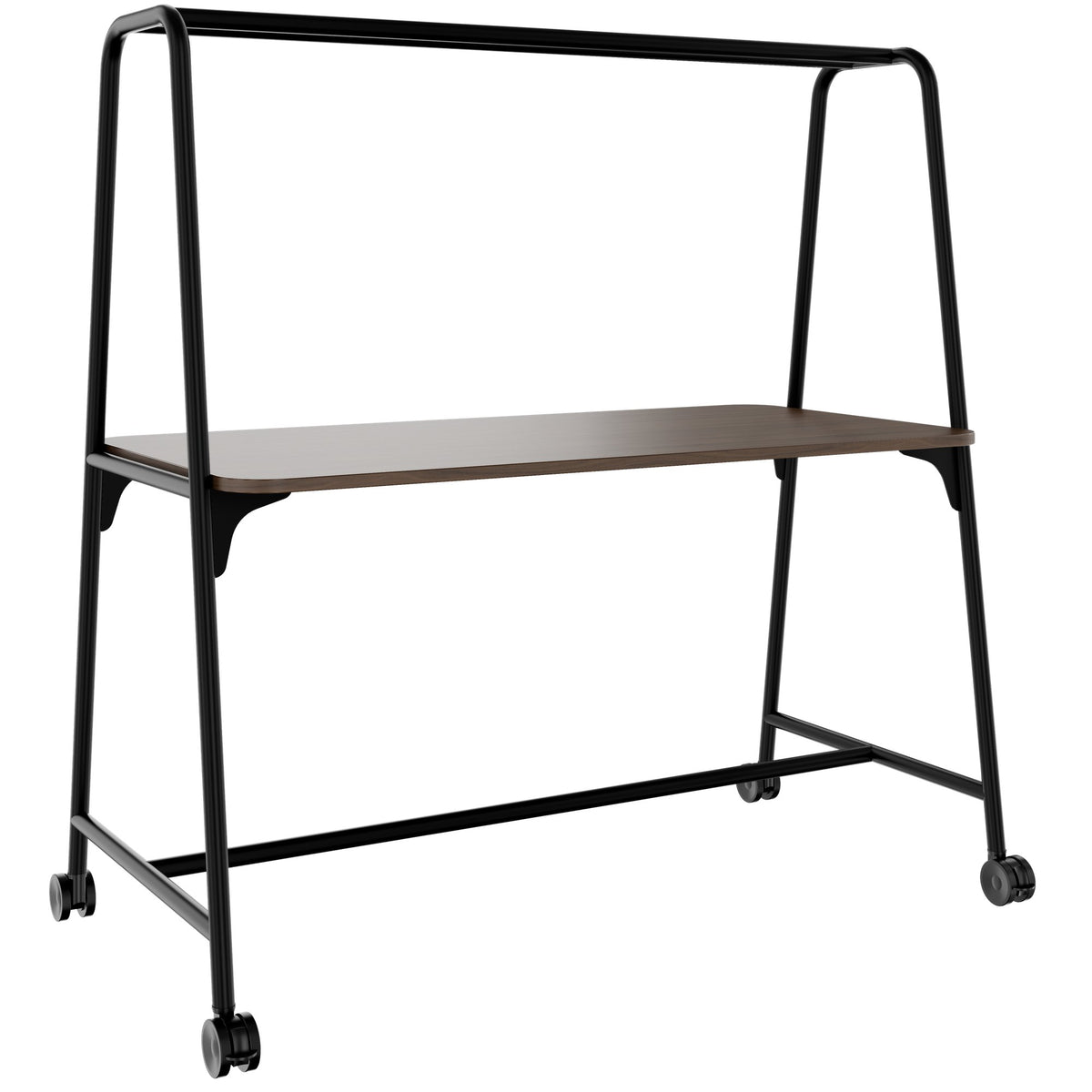ROUND Multipurpose Tisch | 1600 - 1800 x 740 - 1050 mm, Nussbaum - 1 Lightbox Main Image