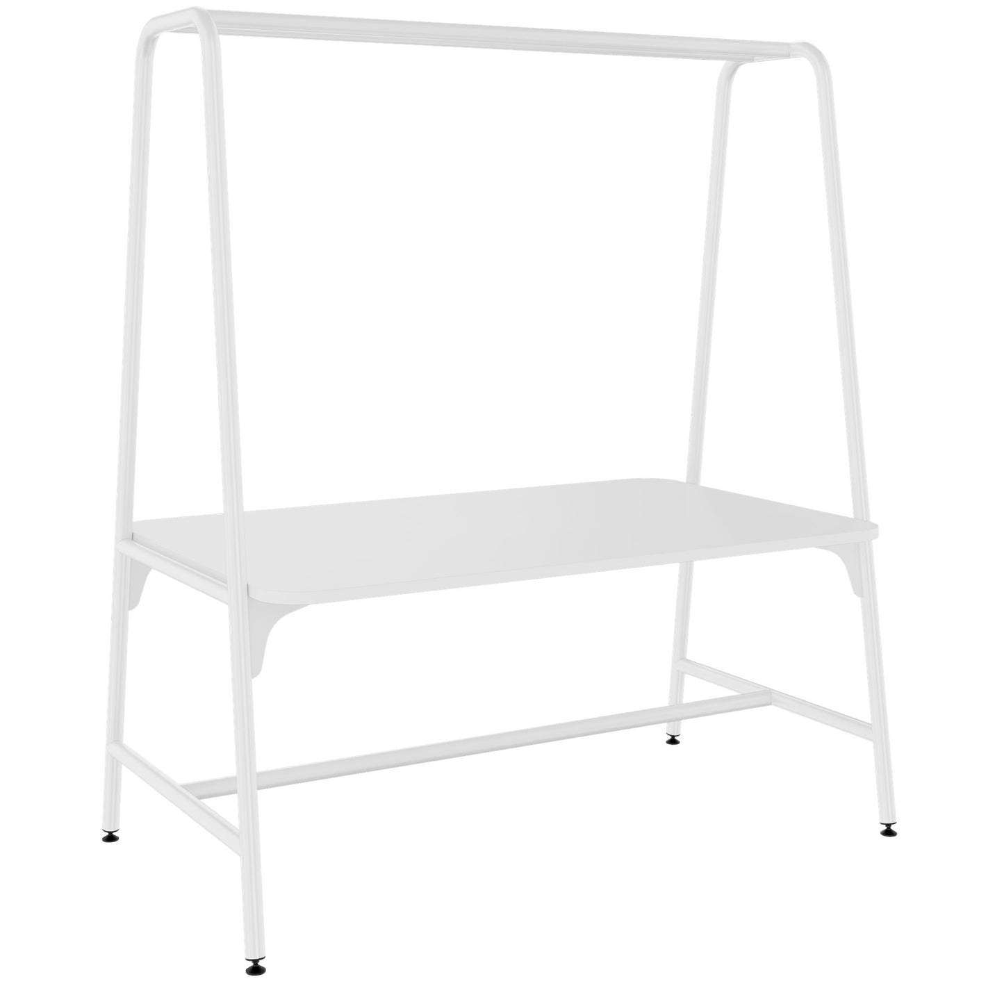 Round multipurpose table | 1600 - 1800 x 740 - 1050 mm, white