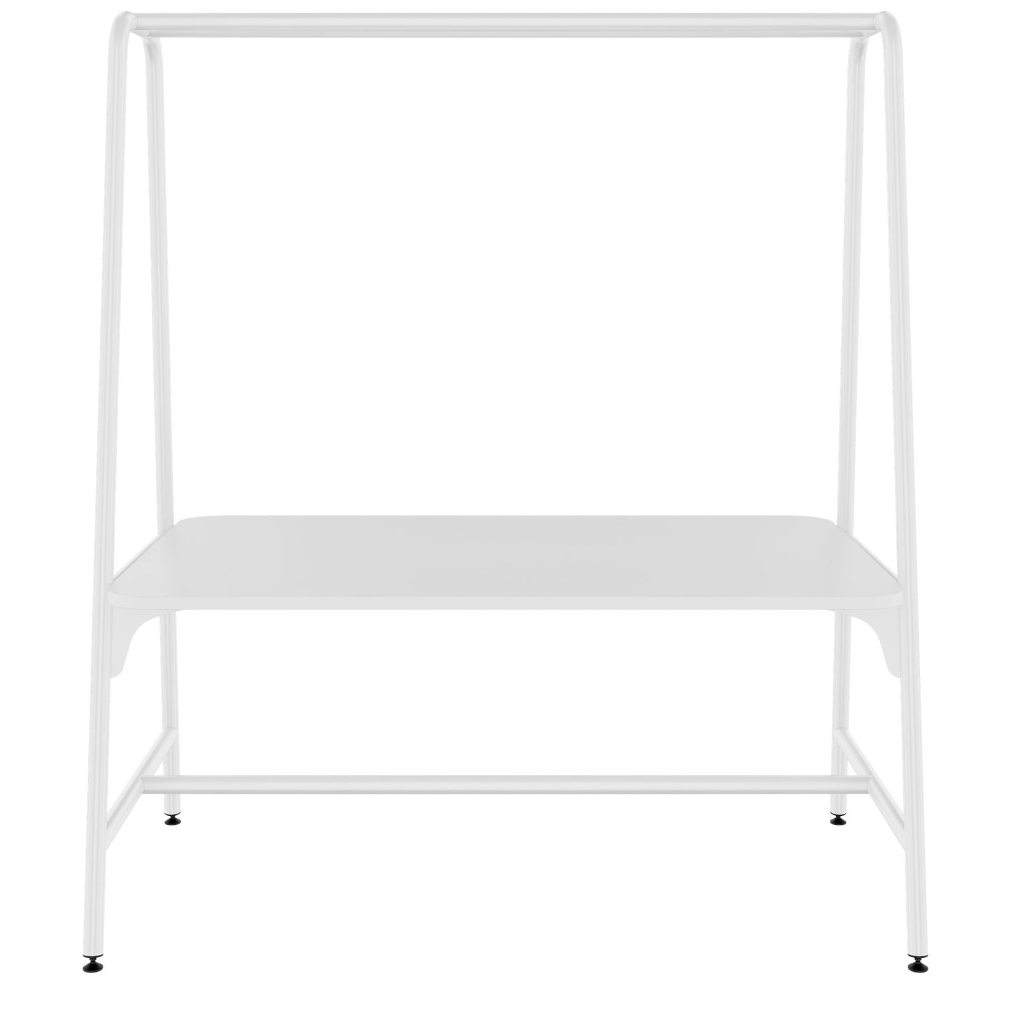 Round multipurpose table | 1600 - 1800 x 740 - 1050 mm, white