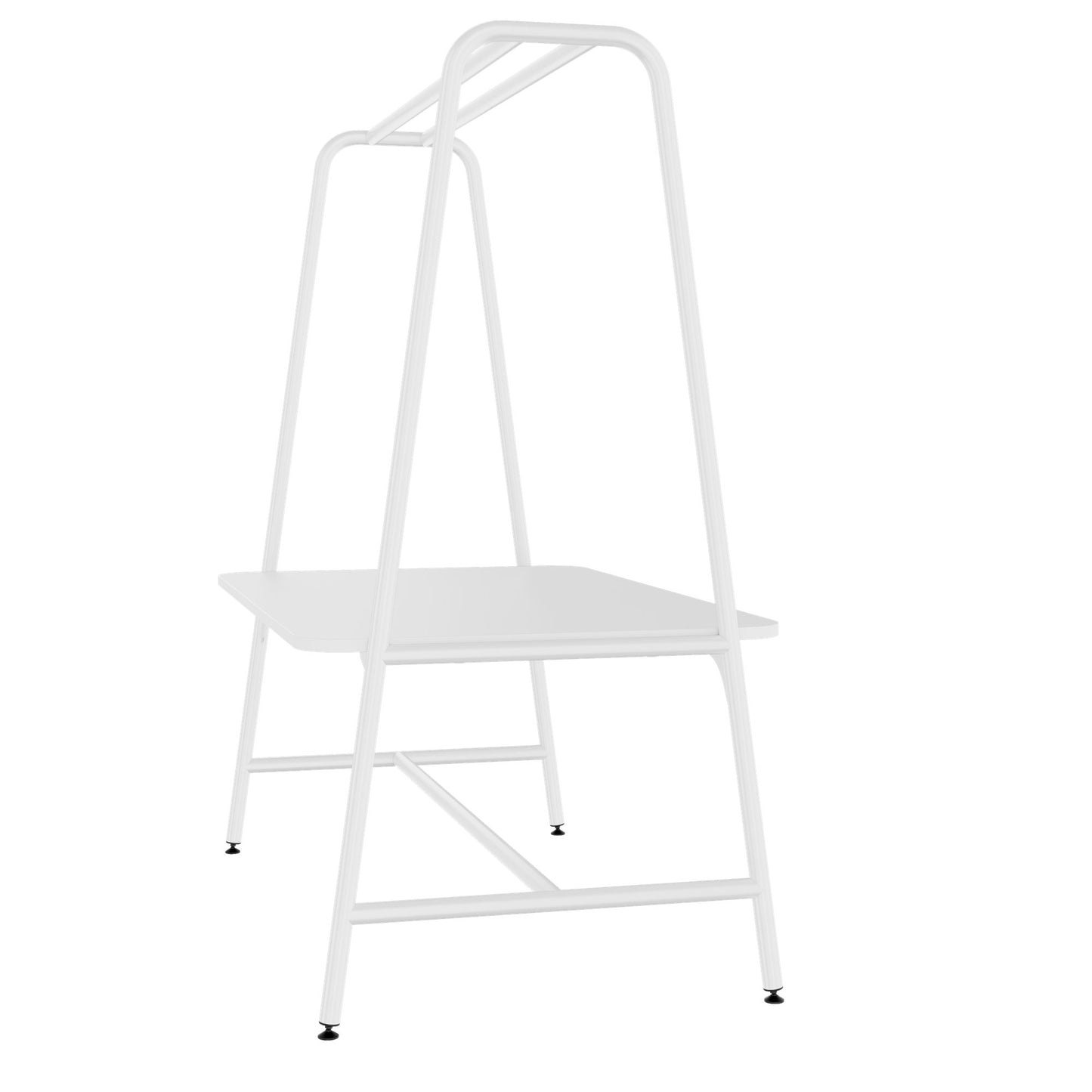 Round multipurpose table | 1600 - 1800 x 740 - 1050 mm, white