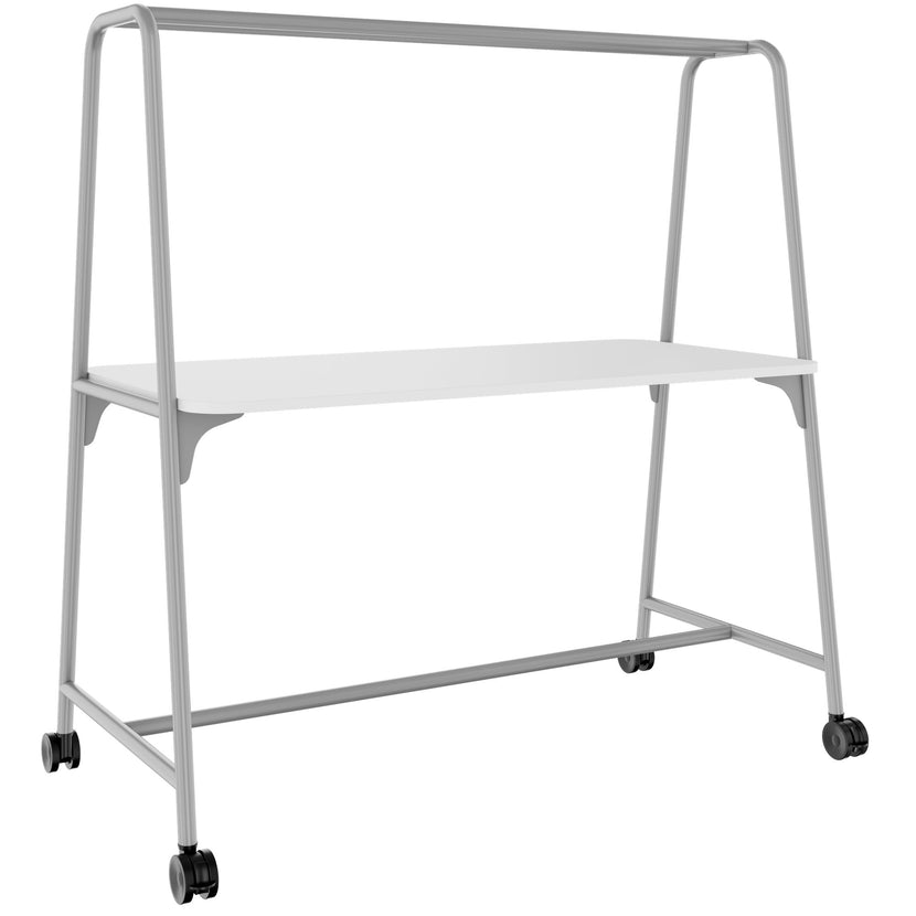 Tabella multiuso rotonda | 1600 - 1800 x 740 - 1050 mm, bianco