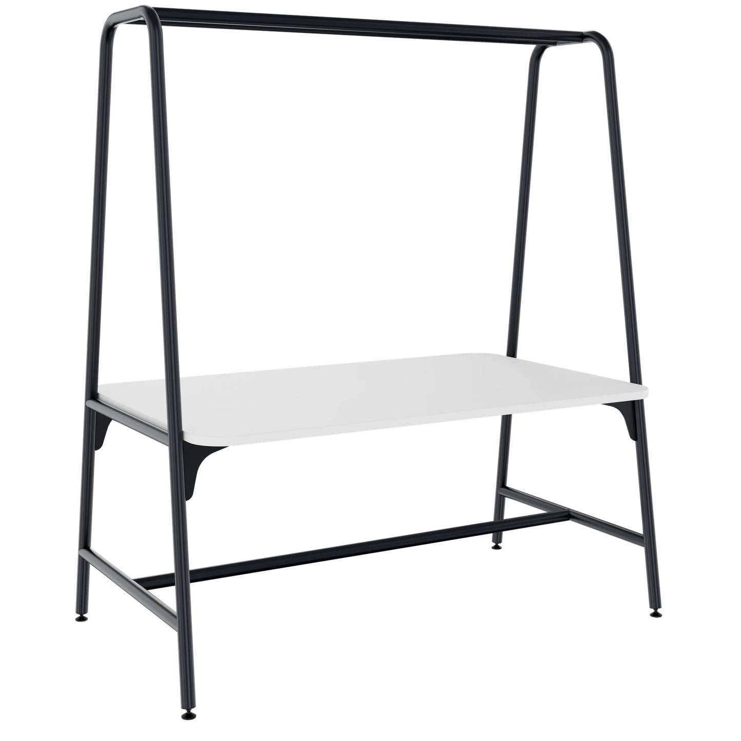 Round multipurpose table | 1600 - 1800 x 740 - 1050 mm, white