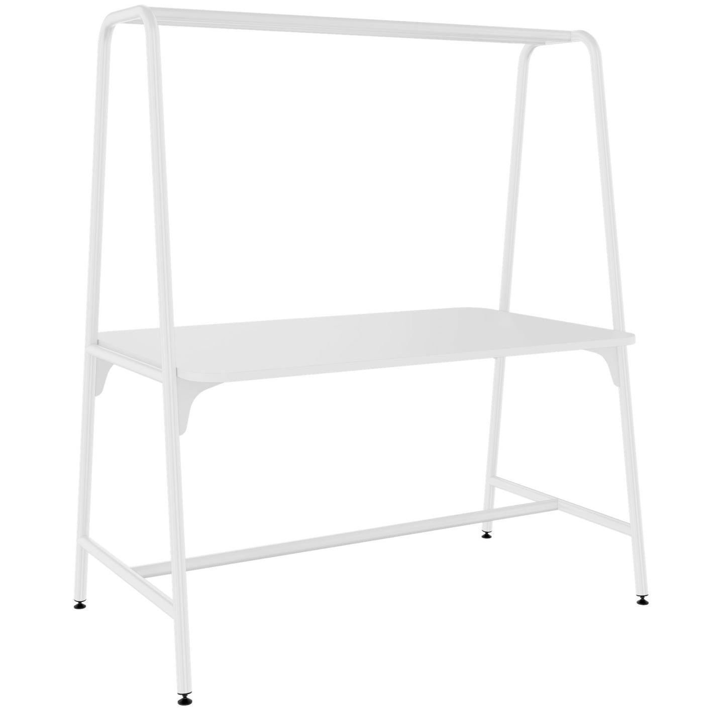 Round multipurpose table | 1600 - 1800 x 740 - 1050 mm, white