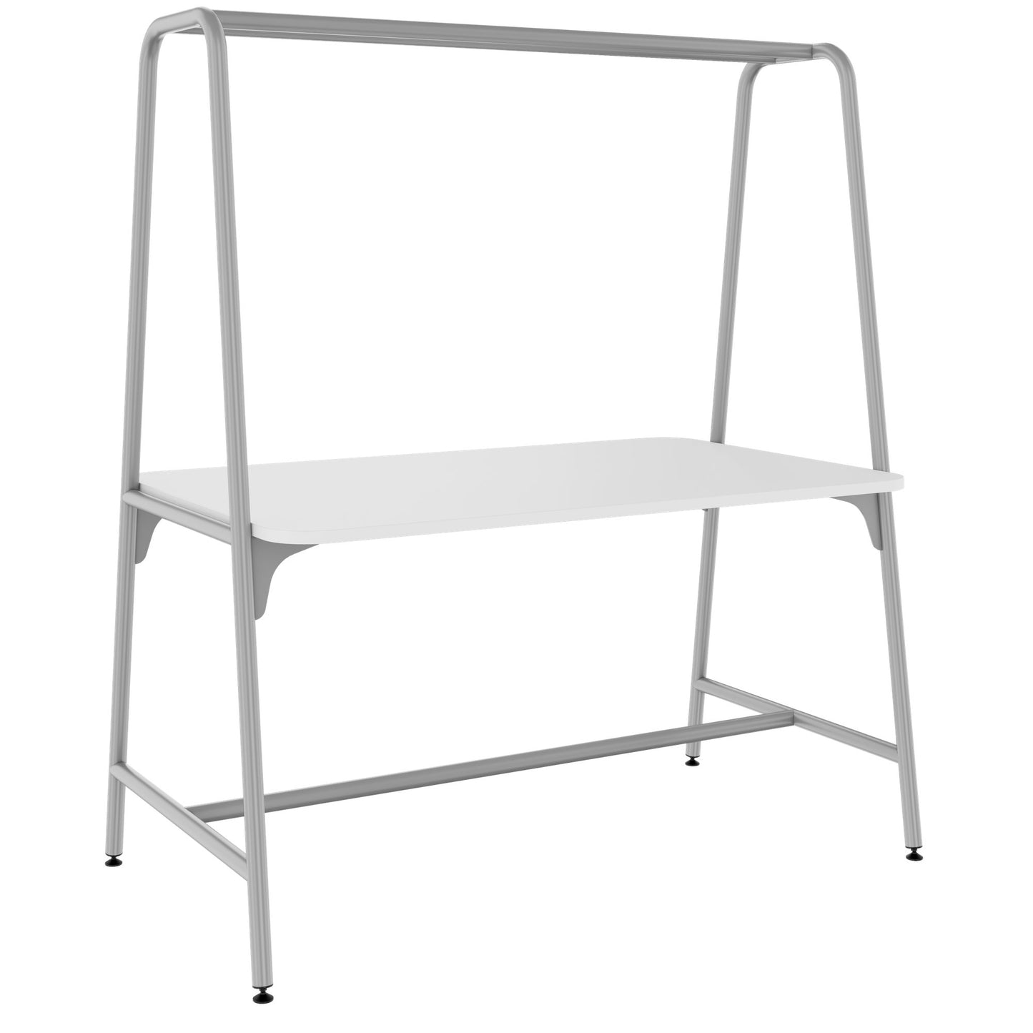 Round multipurpose table | 1600 - 1800 x 740 - 1050 mm, white