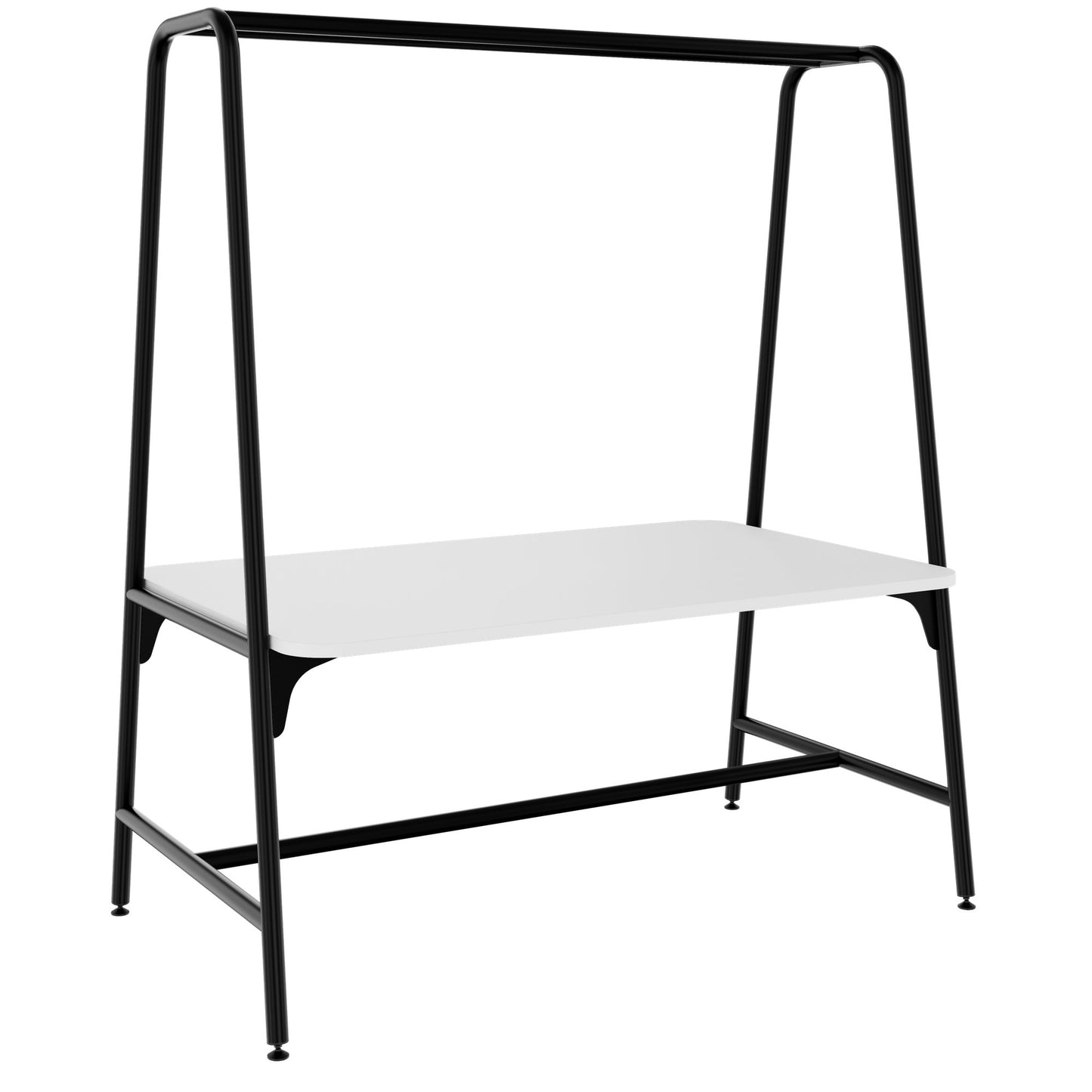 Round multipurpose table | 1600 - 1800 x 740 - 1050 mm, white