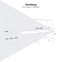 TABLEAU MULTIPLOSE RORD | 2400 - 2800 x 740 - 1050 mm, chêne ambre