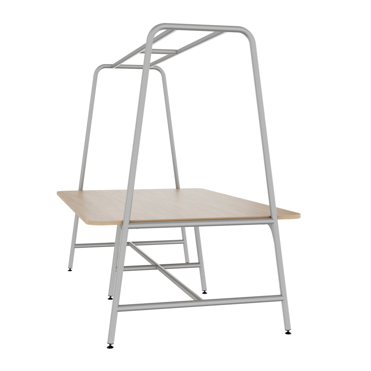 Tavolo multipurpose ROUND | 2400 - 2800 x 740 - 1050 mm, rovere ambra  - 3 Lightbox Main Image