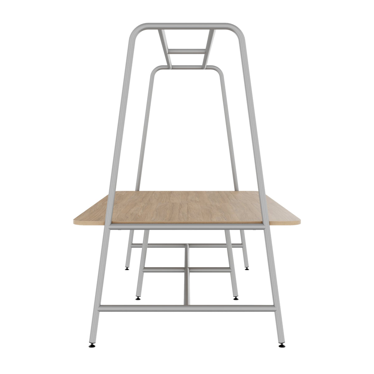 Tavolo multipurpose ROUND | 2400 - 2800 x 740 - 1050 mm, rovere ambra  - 4 Lightbox Main Image