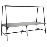 Round multipurpose table | 2400 - 2800 x 740 - 1050 mm, Fenix ​​gray