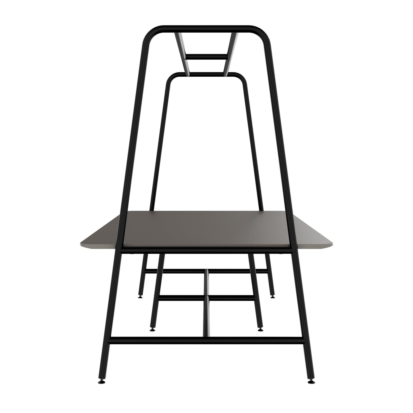 Round multipurpose table | 2400 - 2800 x 740 - 1050 mm, Fenix ​​gray