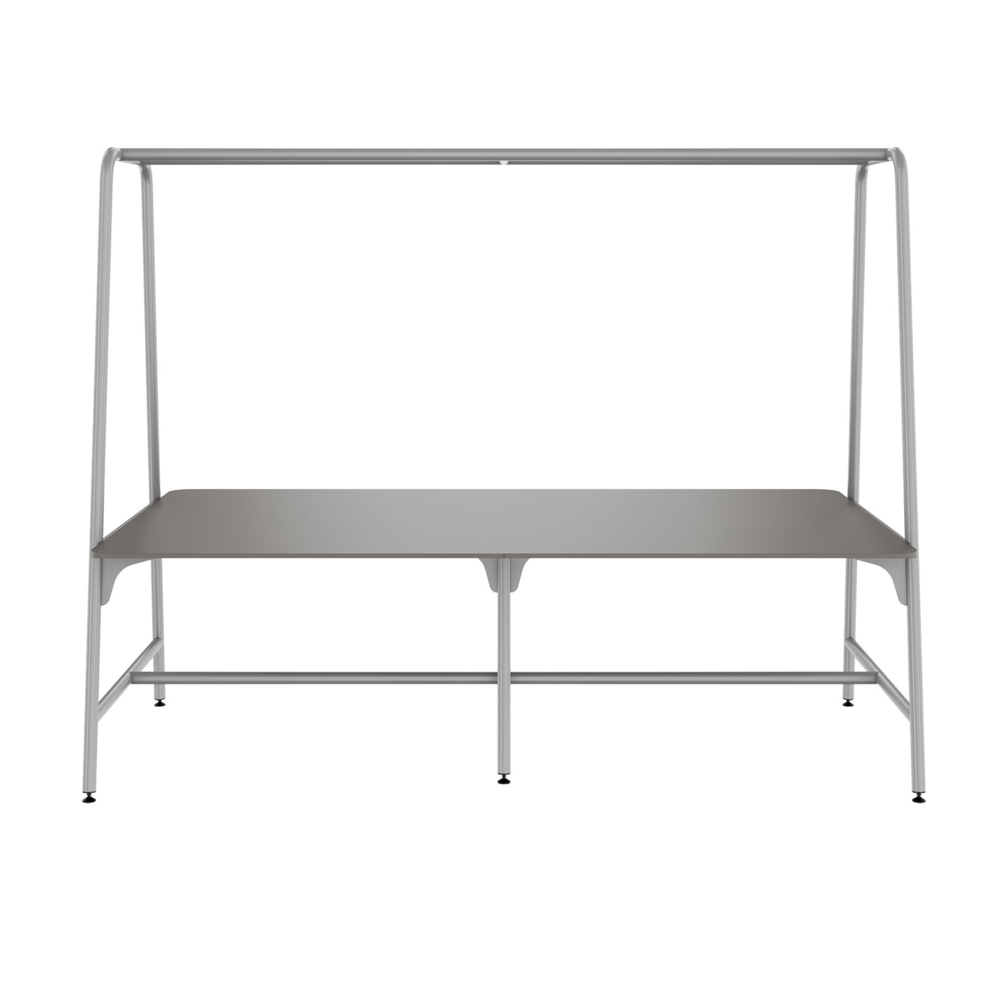 Round multipurpose table | 2400 - 2800 x 740 - 1050 mm, Fenix ​​gray