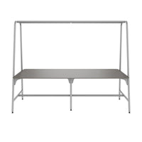 Round multipurpose table | 2400 - 2800 x 740 - 1050 mm, Fenix ​​gray