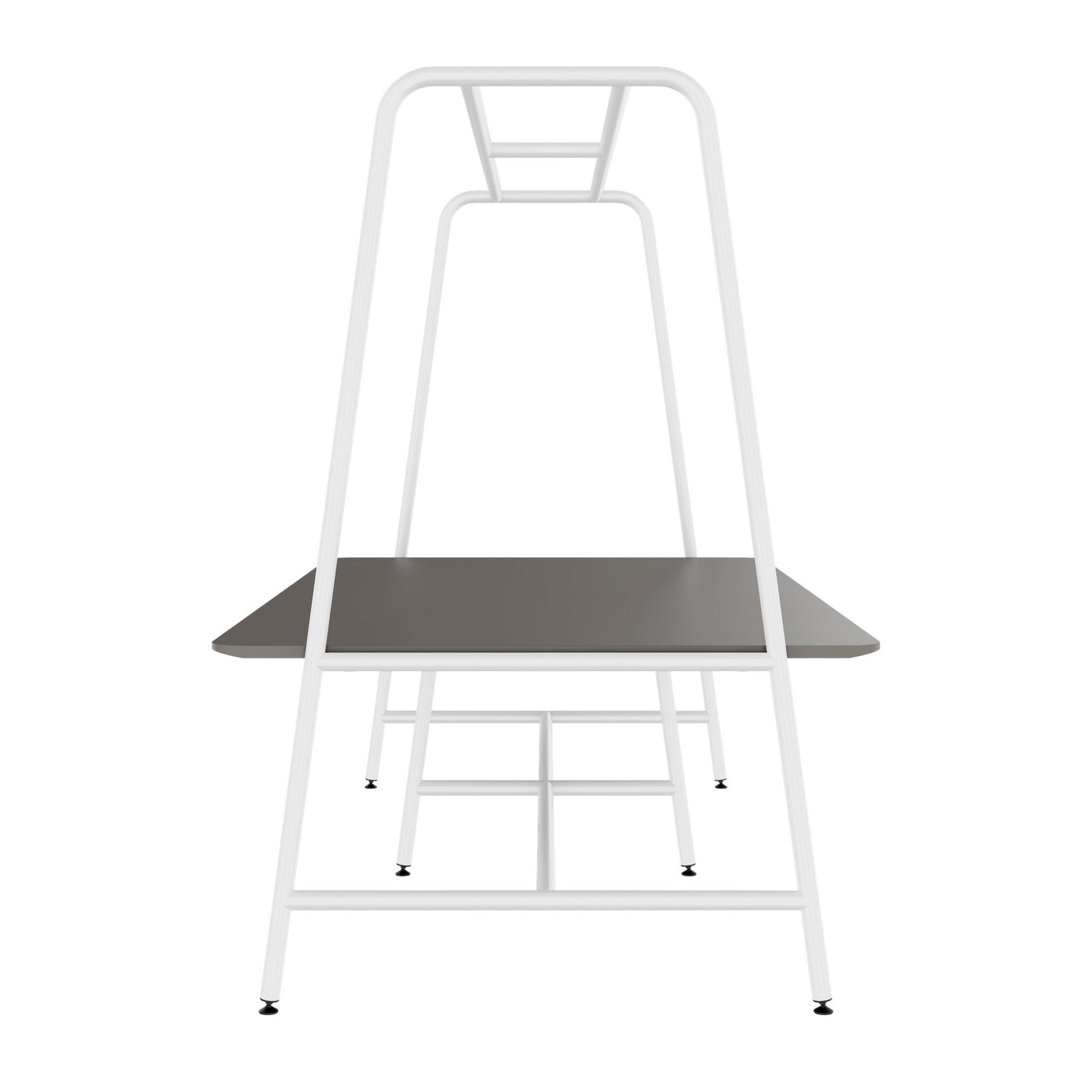 Round multipurpose table | 2400 - 2800 x 740 - 1050 mm, Fenix ​​gray