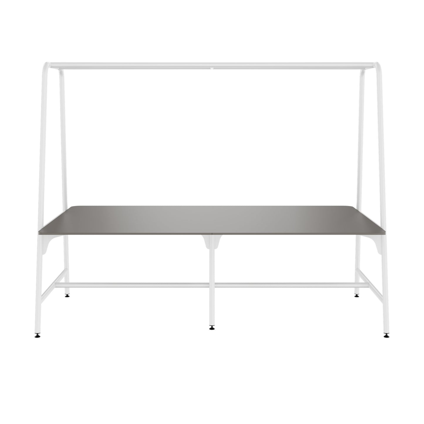 Round multipurpose table | 2400 - 2800 x 740 - 1050 mm, Fenix ​​gray