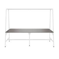 Round multipurpose table | 2400 - 2800 x 740 - 1050 mm, Fenix ​​gray