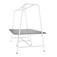 Round multipurpose table | 2400 - 2800 x 740 - 1050 mm, Fenix ​​gray
