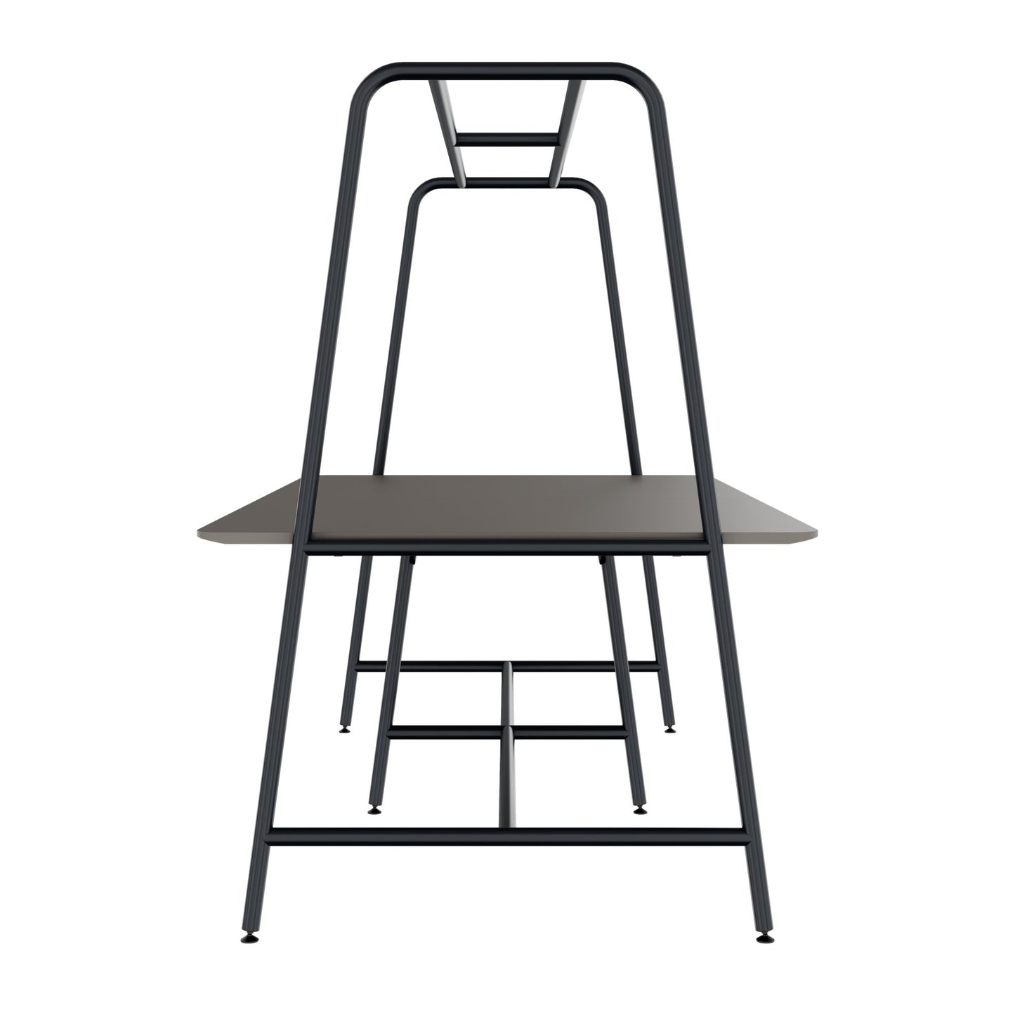Round multipurpose table | 2400 - 2800 x 740 - 1050 mm, Fenix ​​gray
