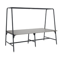 Round multipurpose table | 2400 - 2800 x 740 - 1050 mm, Fenix ​​gray