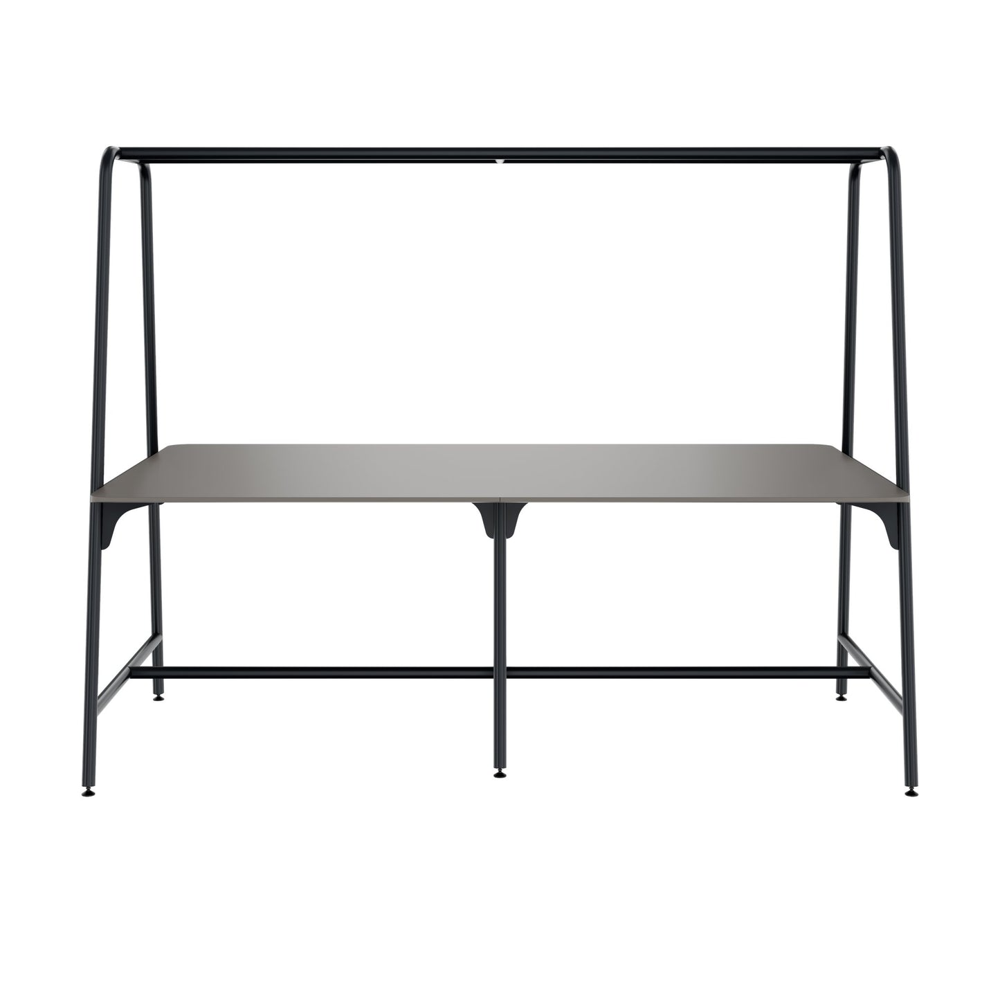 Round multipurpose table | 2400 - 2800 x 740 - 1050 mm, Fenix ​​gray