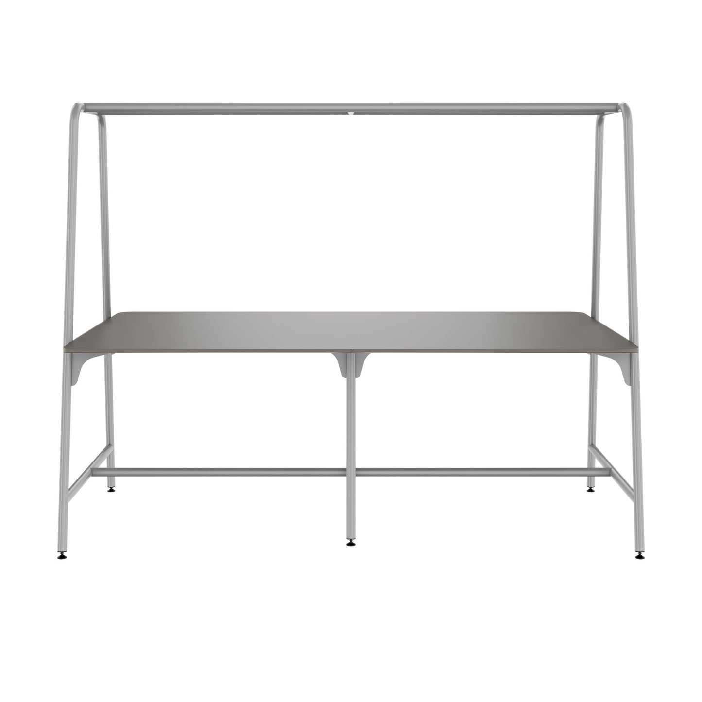 Round multipurpose table | 2400 - 2800 x 740 - 1050 mm, Fenix ​​gray